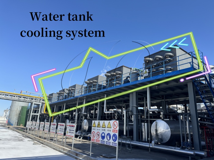Water tank cooling system of DOING pyrolysis machine