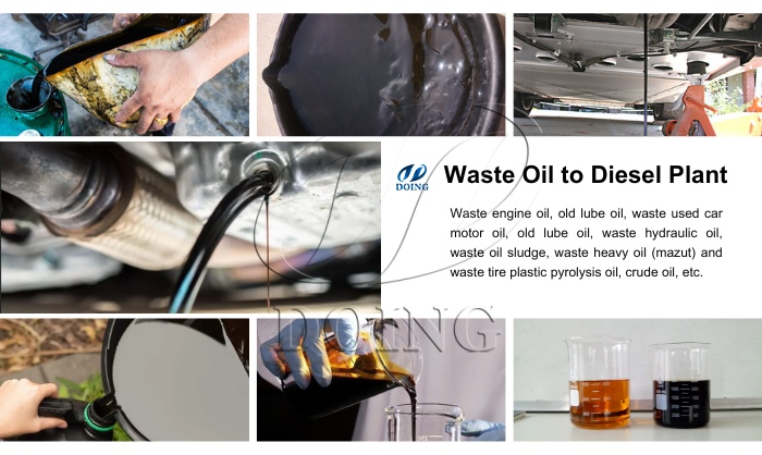 old engine oil recycling to diesel