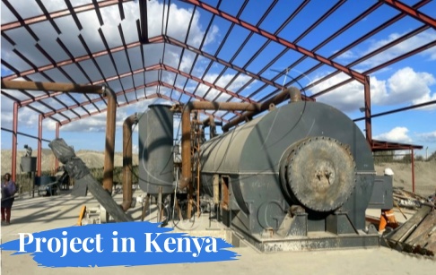 DY-15TPD Waste tire pyrolysis machine successfully installed in Kenya