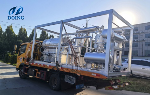 A set of mini waste tire plastic pyrolysis plant delivered to Sri Lanka