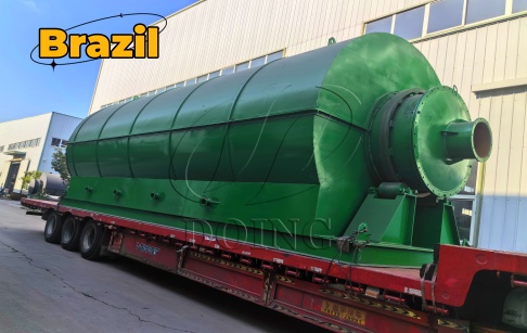 Three sets of 15TPD tire pyrolysis machines shipped to Brazil