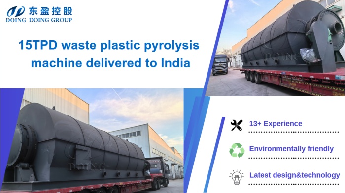 Waste plastic pyrolysis equipment shipment to India