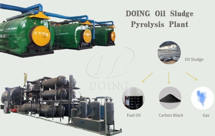 DOING waste ship oil sludge conversation pyrolysis equipment