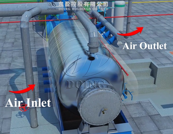 batch tire oil pyrolysis machine