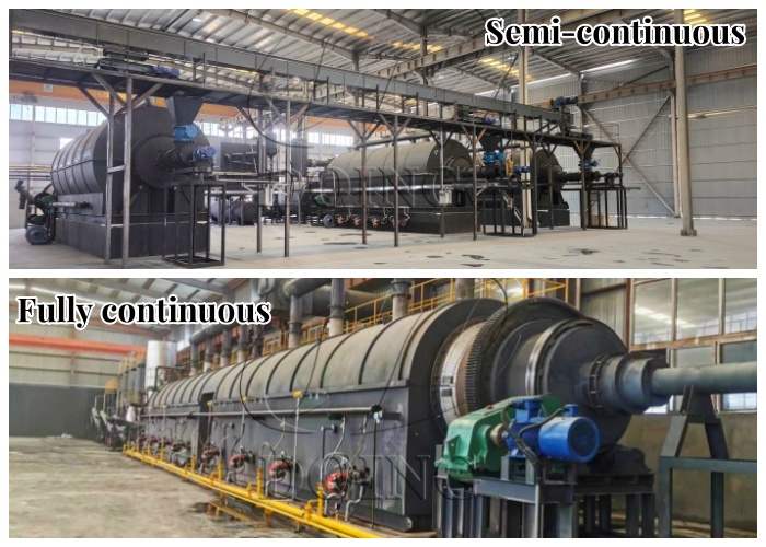 continuous tire to oil recycling line