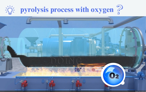 Is pyrolysis done with or without oxygen?