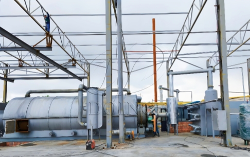 DOING 30 TPD Tire Oil Production Pyrolysis Plant Installed in Uzbekistan