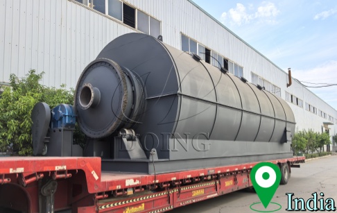 DOING 15T Plastic Pyrolysis Apparatus Dispatched to India