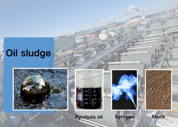 Waste oil field sludge pyrolysis plant products DOING waste oil field sludge pyrolysis plant