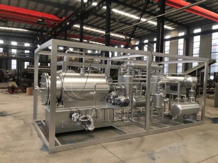 Small scale tire to oil pyrolysis recycling line DOING tire to oil pyrolysis recycling line