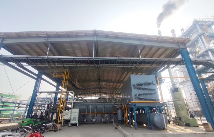 Operation of DOING oily sludge pyrolysis machine in China