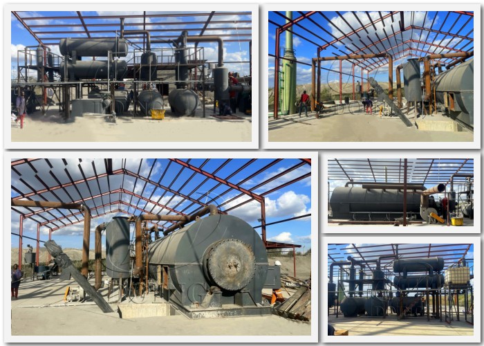 Outdoor installation site of pyrolysis plant DOING solid waste pyrolysis plant