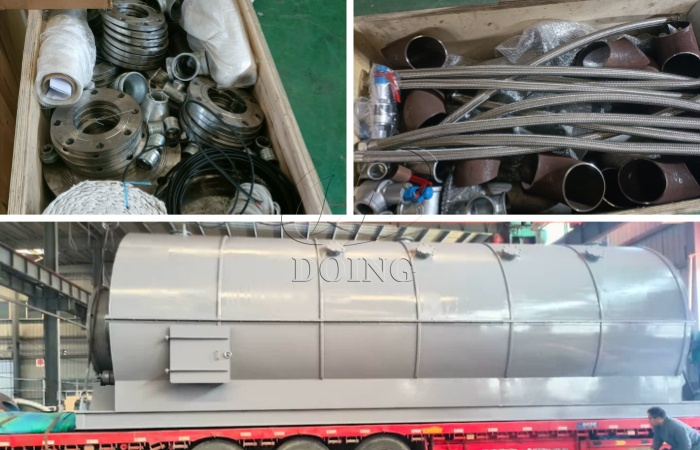 Waste plastic recycling pyrolysis plant shipped to India
