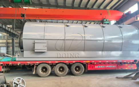 DOING Batch Side-Slag-Discharge Plastic Pyrolysis Equipment Shipped to India