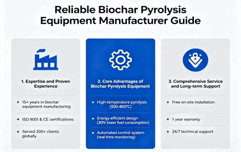 कौन सी कंपनी विश्वसनीय बायोचार पायरोलिसिस उपकरण निर्माता है?