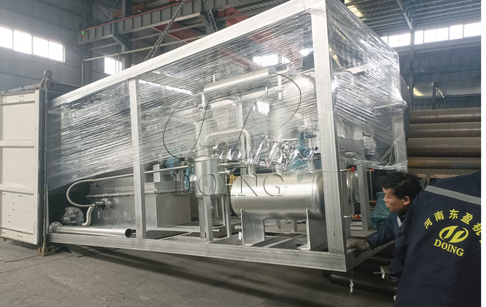 DOING Company Shipped 100kg Frame Type Plastic Pyrolysis Test Machine to Indian Client