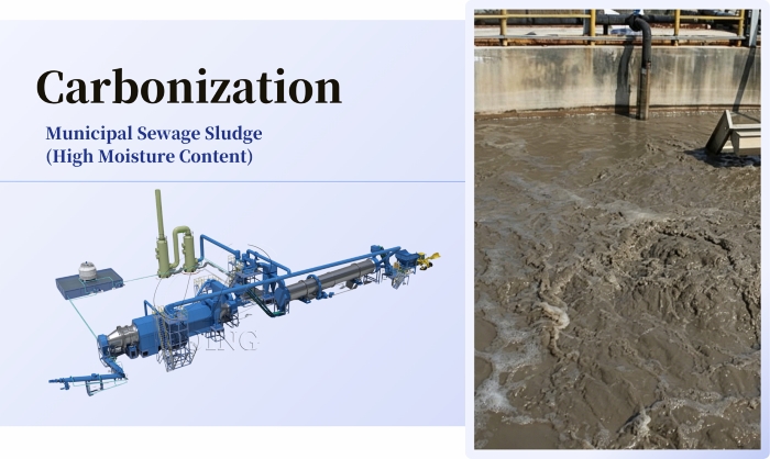 sewage sludge carbonization machine