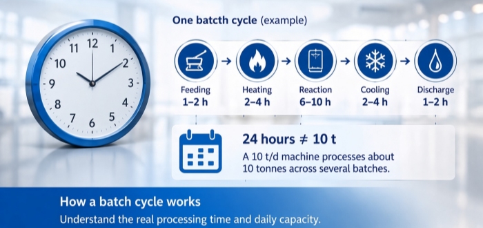 Pyrolysis machine operating time Pyrolysis machine