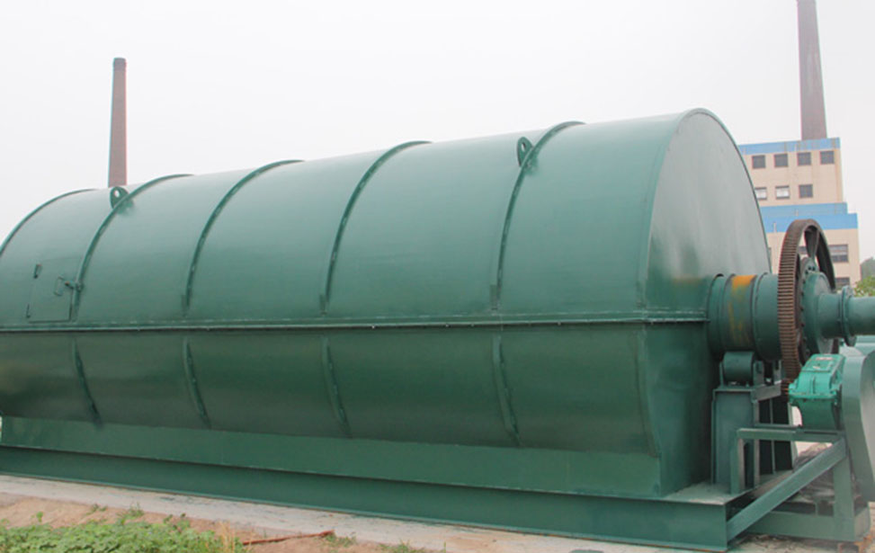A. Waste tyre pyrolysis to oil machine