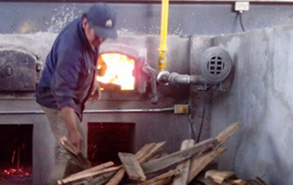 wood of pyrolysis reactor