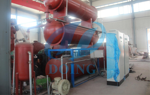 Continuous waste tyre pyrolysis machine 