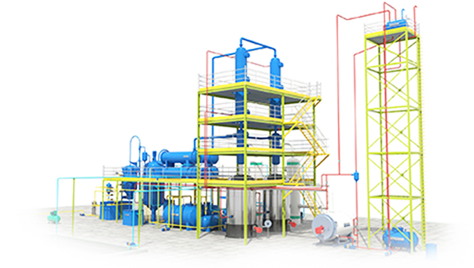 Waste oil to diesel plant